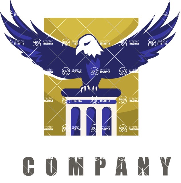 Business Logo Templates - vector graphics in a pack from GraphicMama - Colored Vector Eagle Business Logo Design